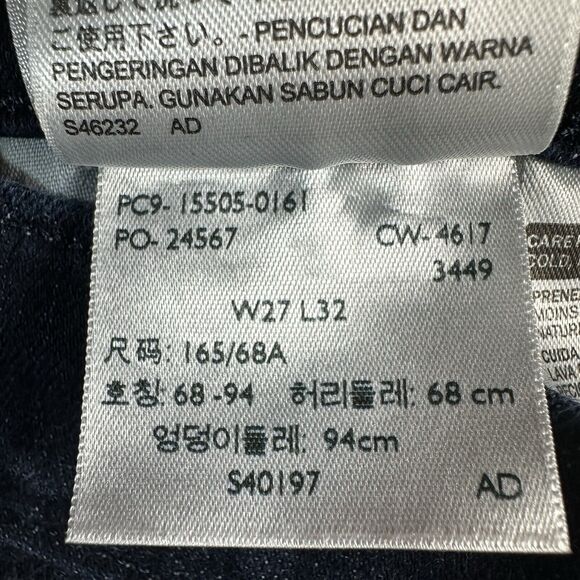 Levi's 505 STRAIGHT Leg Womens Size 27 Blue Mid Rise Jeans Denim Pants 28x30.5 - Picture 13 of 13